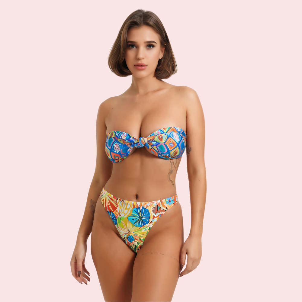 Tropical Bloom High-Cut Bikini Bottom (Bottom Only) lingerie by LadyLustra