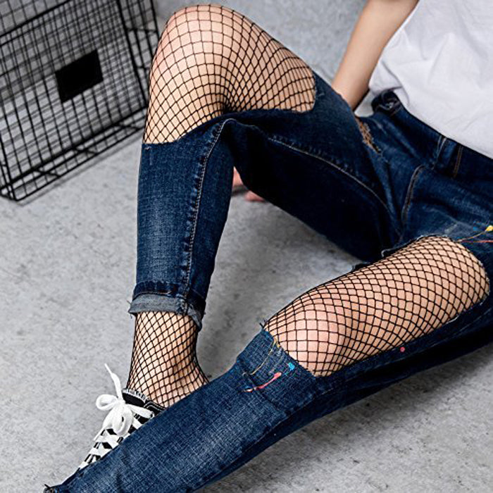 Women's Sexy Black Fishnet Pattern Pantyhose