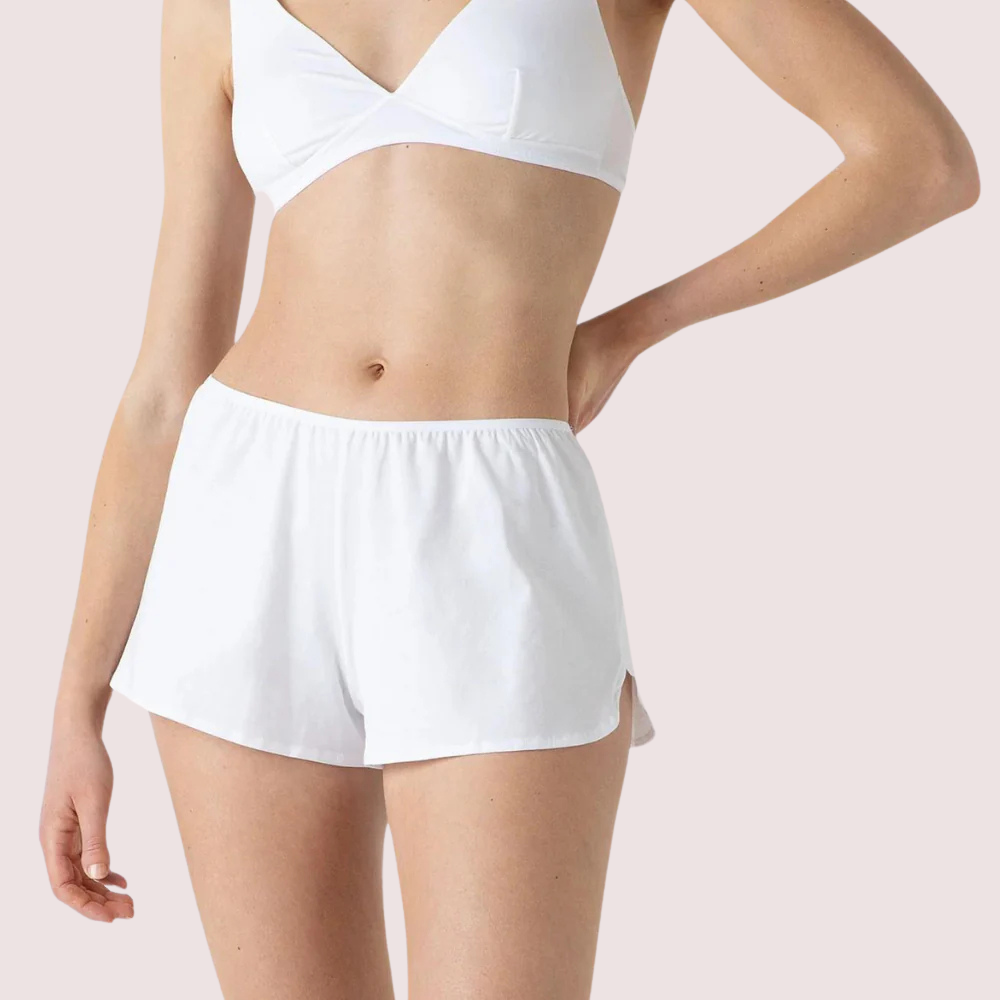 Eco Chic White Cotton French Knickers by LADYLUSTRA