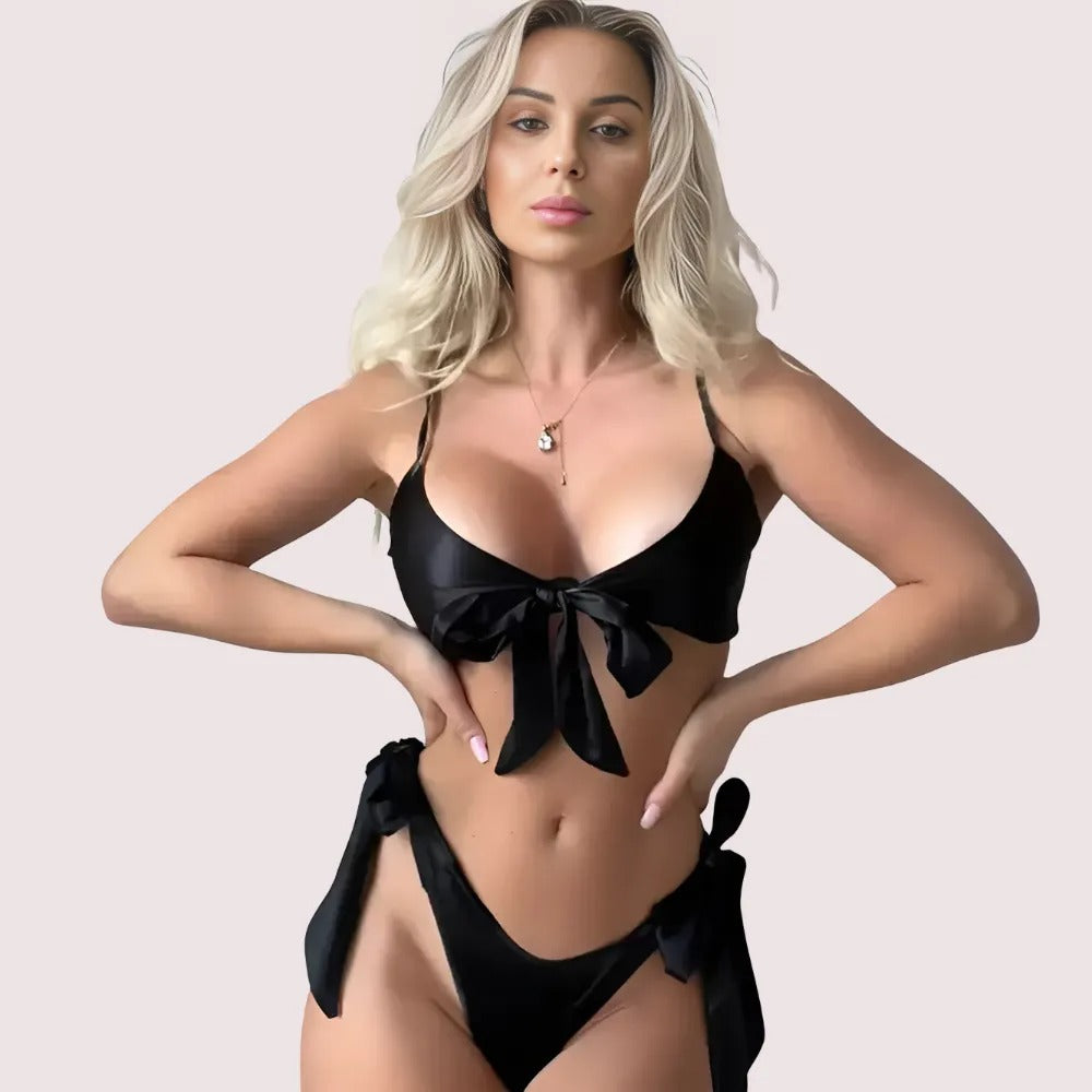Seductive satin lingerie for her