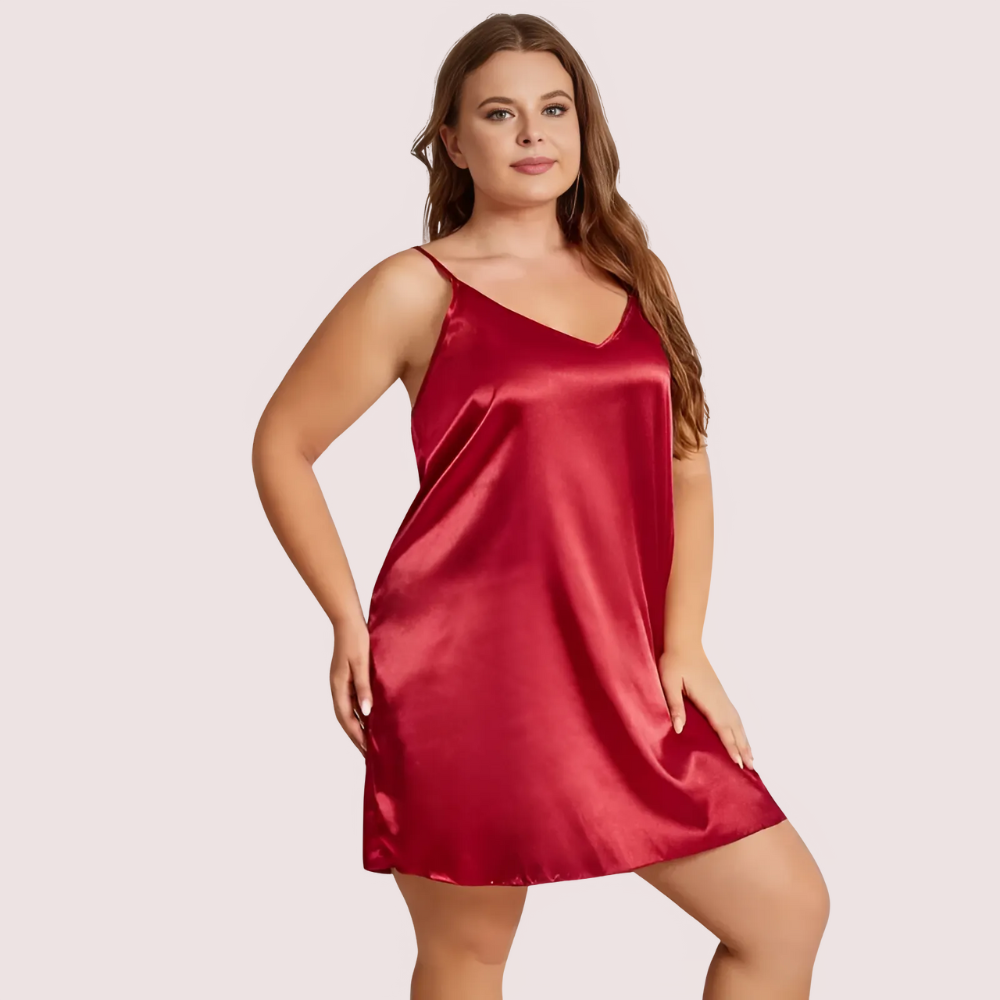 Midnight Grace Criss-Cross Back Nightdress – Plus Size by LADYLUSTRA