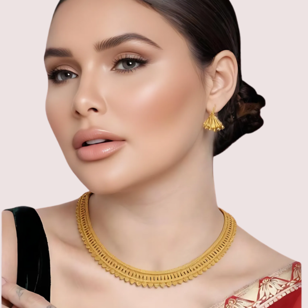 Classic Radiance Gold-Plated Filigree Necklace by LADYLUSTRA