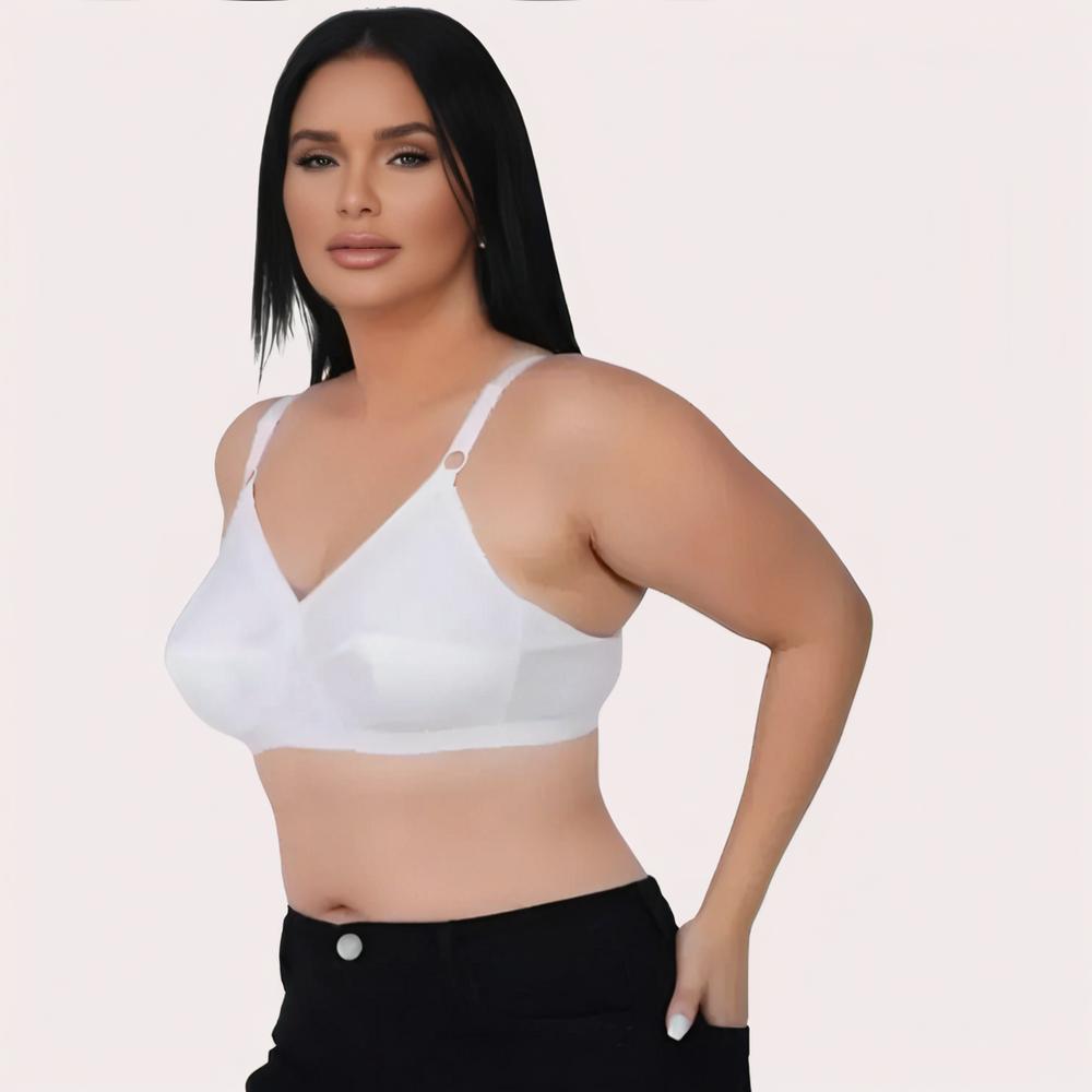 PureBreeze 4-Pack – White Cotton Bras for Summers lingerie by LadyLustra