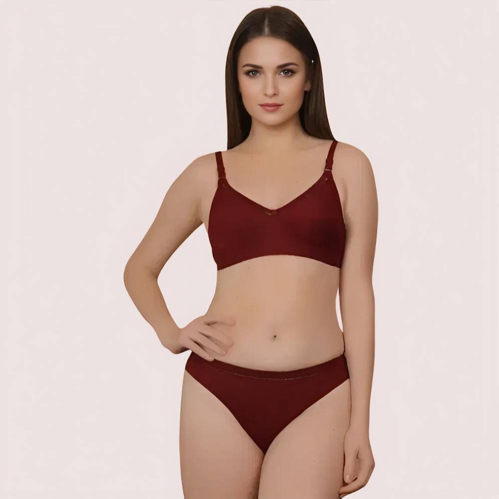 EasyBreeze Cotton Bra & Panty Set lingerie by LadyLustra