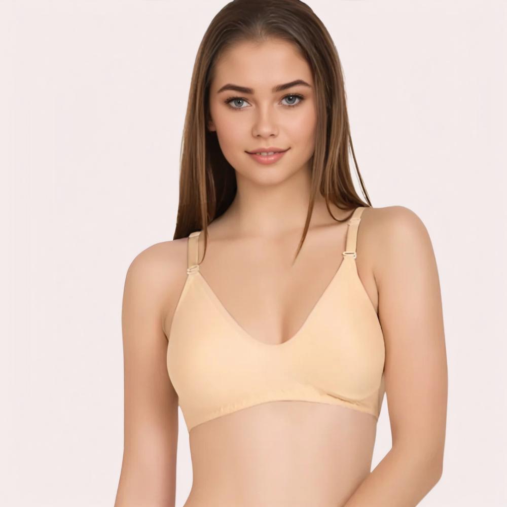 Vanilla Veil – Summer-Ready Beige Cotton Bra lingerie by LadyLustra