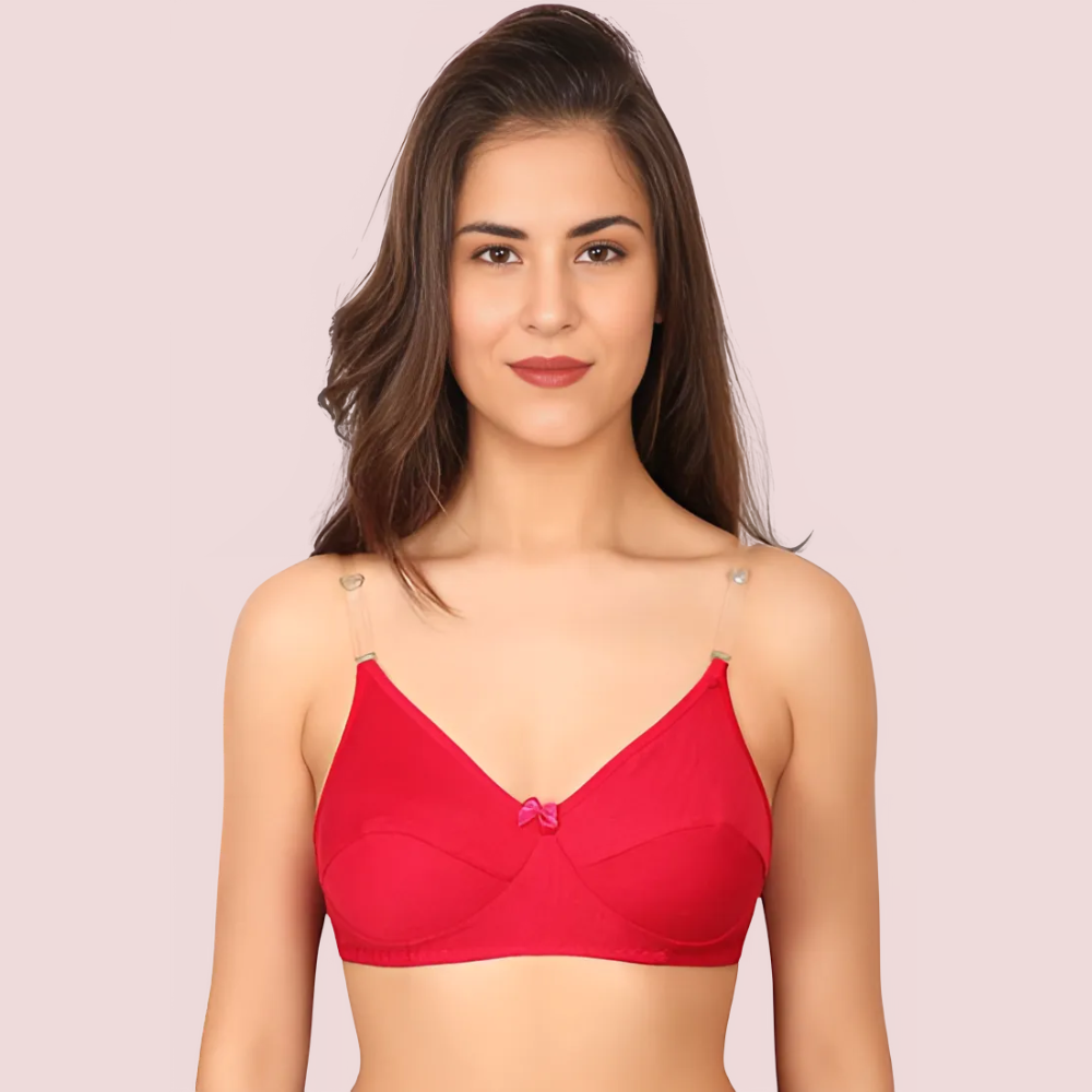 3 Pairs Clear Transparent Back Regular Bras by LADYLUSTRA