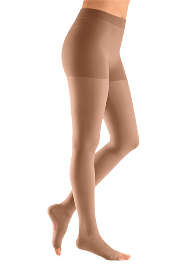 Open toe full cover ultra sheer high pantyhose pack of 2 by LADYLUSTRA