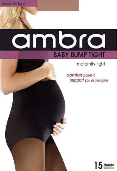 Ambra baby bump black tall 15 denier women pantyhose pack of 2 by LADYLUSTRA
