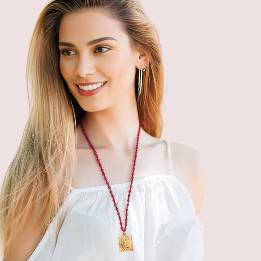 Golden Rose Aura Necklace by LADYLUSTRA