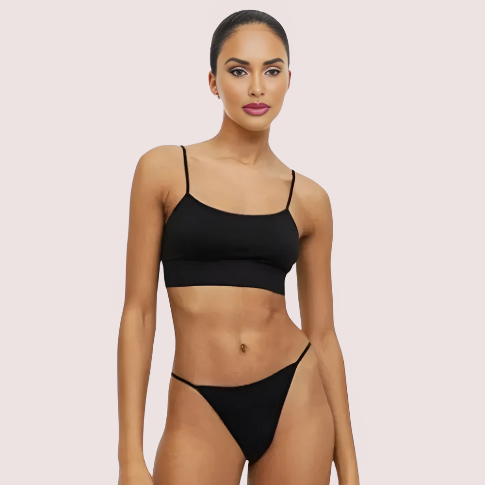 “PowerCurve Sports Bra & Thong Set” lingerie by LadyLustra