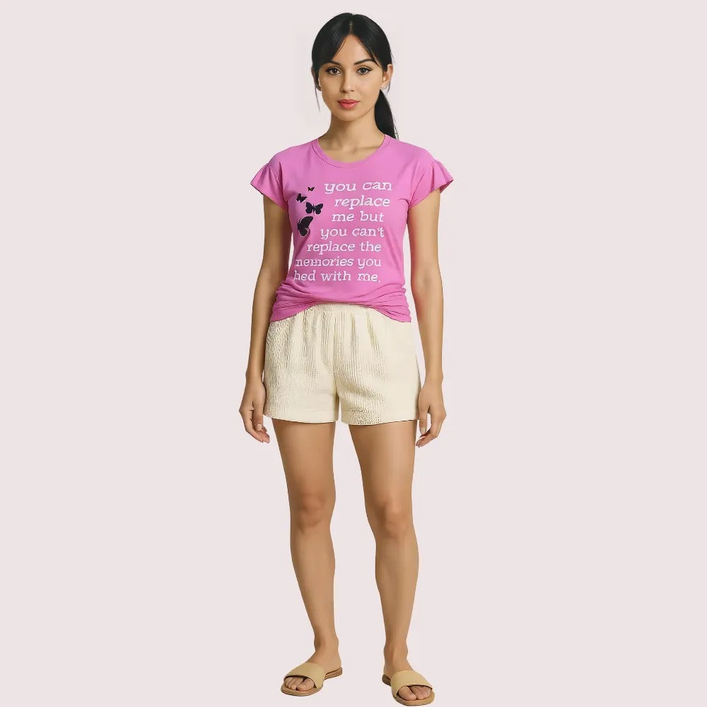 Butterfly Print Inspirational Graphic Tee - Pack Of 2 | LADYLUSTRA