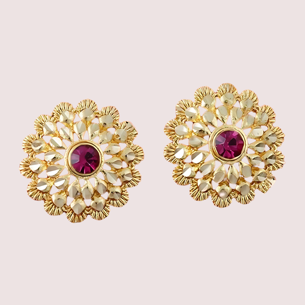 Traditional Gold Finish Earrings Set – Pack of 4 for Women by LADYLUSTRA
