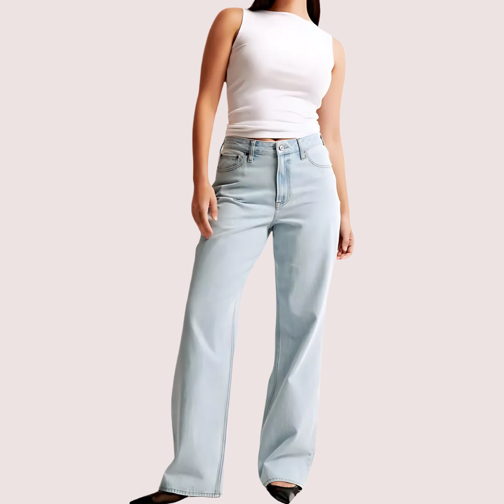 High Rise Loose Fit Denim for Curvy Women by LADYLUSTRA