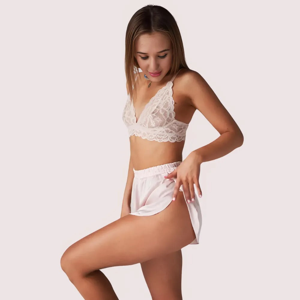 Timeless Pure Silk Bra Set for Women by LADYLUSTRA