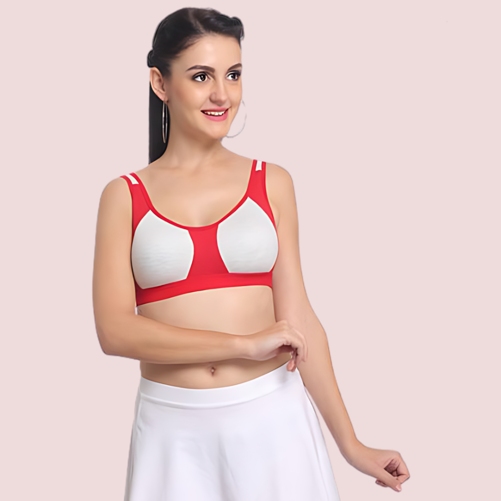 "Non" padded medium impact Sports bra ( 2 Pack ) by LADYLUSTRA