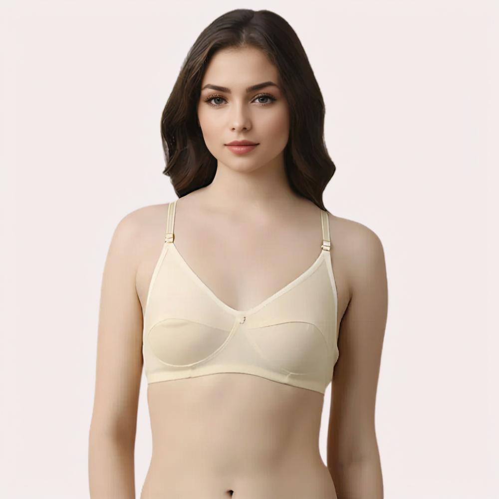 French Daina 2-Pack Beige Cotton Comfort Bra lingerie by LadyLustra