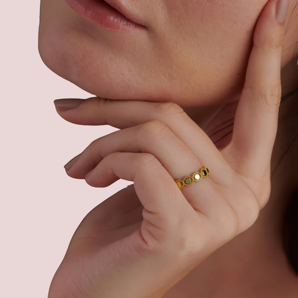 Minimalist Gold-Plated Band Ring by LADYLUSTRA