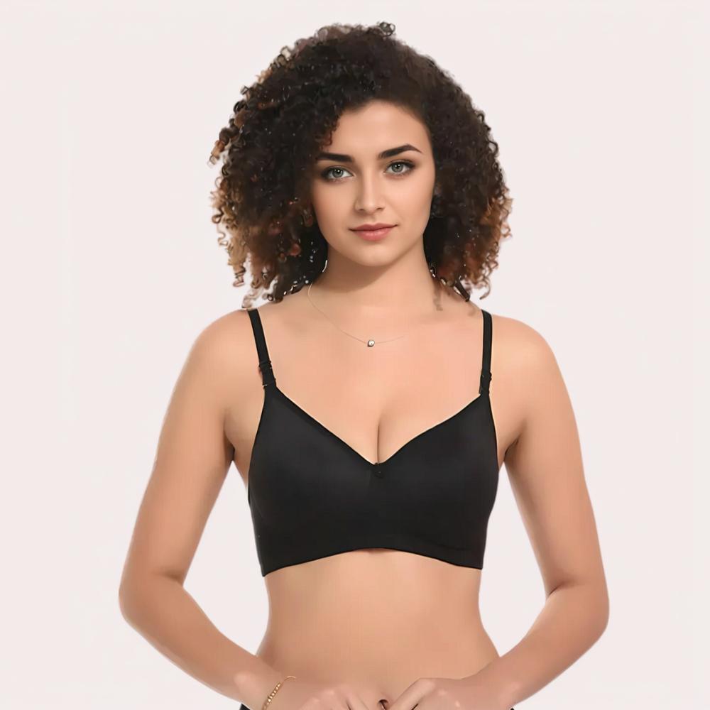 Velvet Touch – Black Lightly Padded Bra lingerie by LadyLustra