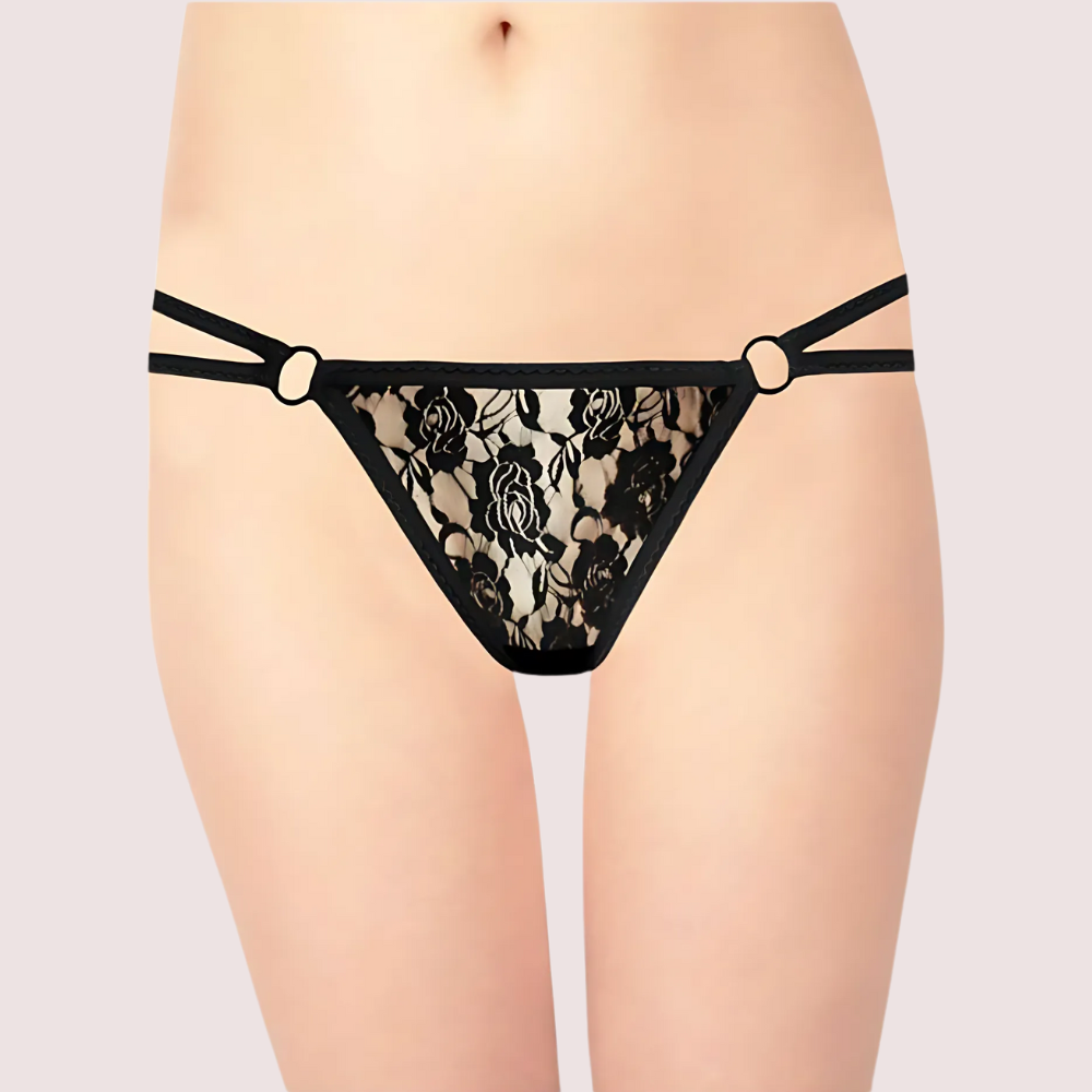 Women's Lace G String & Thong Panties (Pack of 2) by LADYLUSTRA