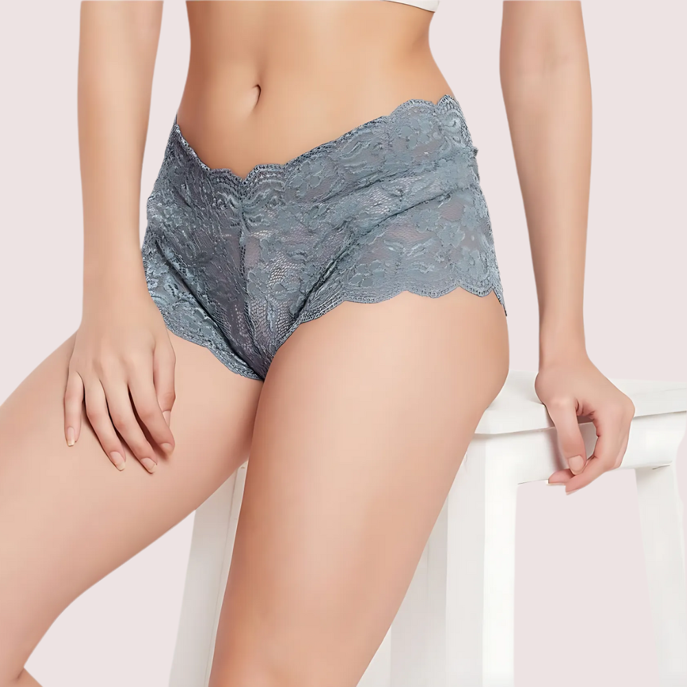 Lace Solid Women's Boy Shorts by LADYLUSTRA