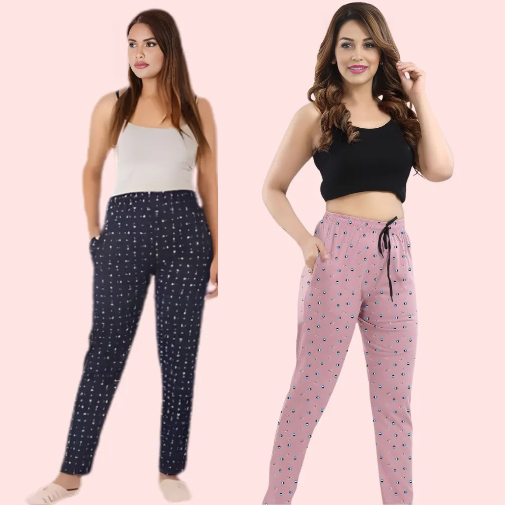 Winter Lober Women’s Warm Cotton Lounge Pants – Pack of 2 by LADYLUSTRA
