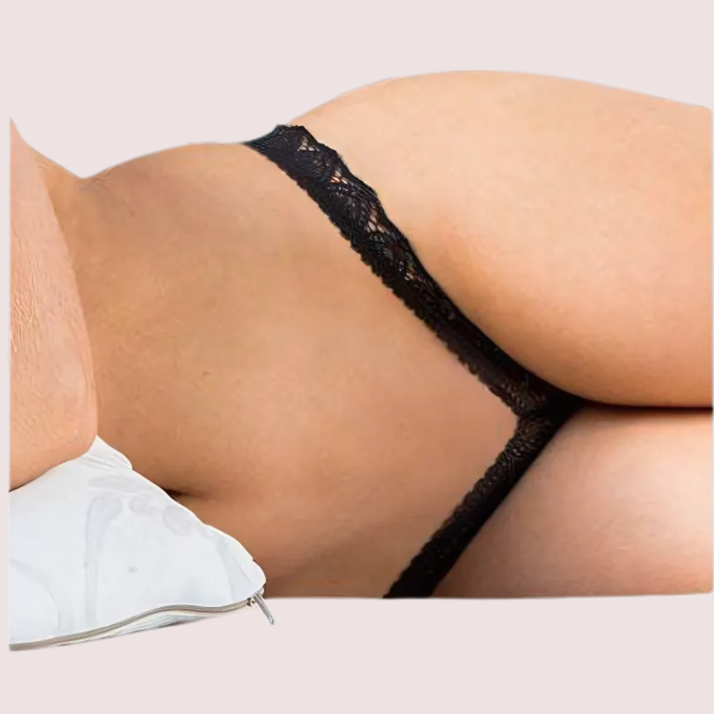 Ladies' Sexy Black  Lace Thong Panties