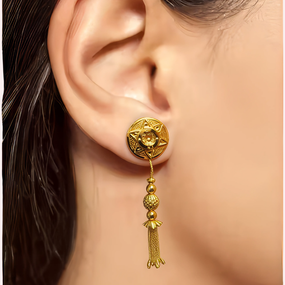 Antique Tassel Glory Gold Earrings by LADYLUSTRA
