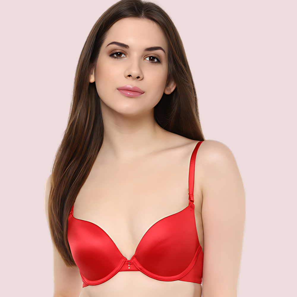 Smooth Sexy Hot Red Bridal Bra (Pk Of 2) by LADYLUSTRA