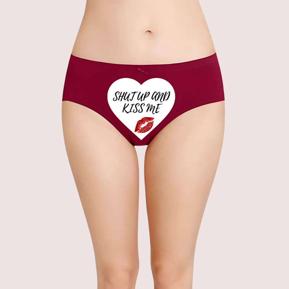 Shut Up and Kiss Me Custom Panty for Her lingerie by LadyLustra