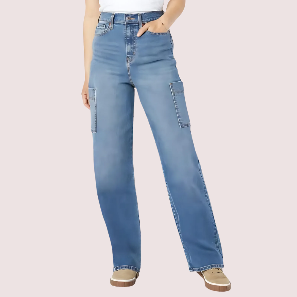 Women's Heritage Utility Loose Fit High Rise Jeans by LADYLUSTRA