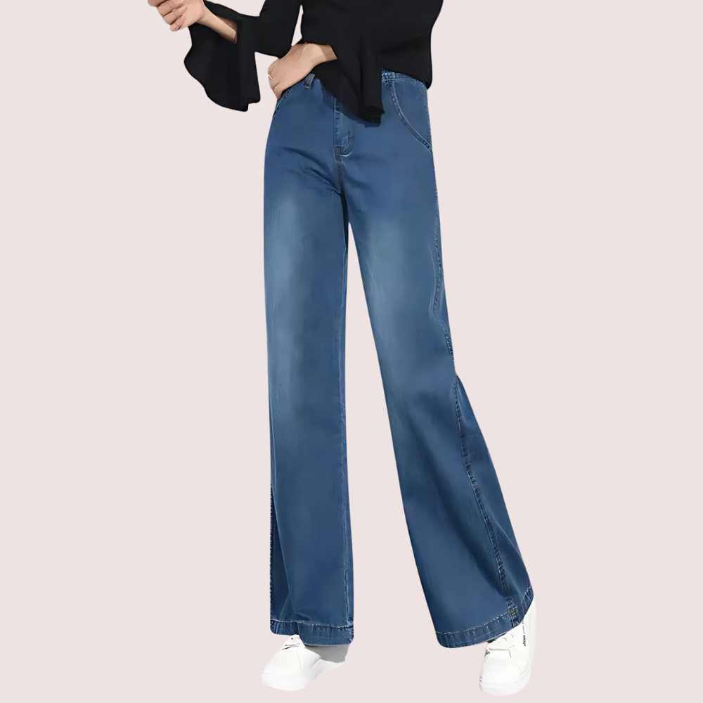Women's Classic High Waist Wide Leg Jeans by LADYLUSTRA