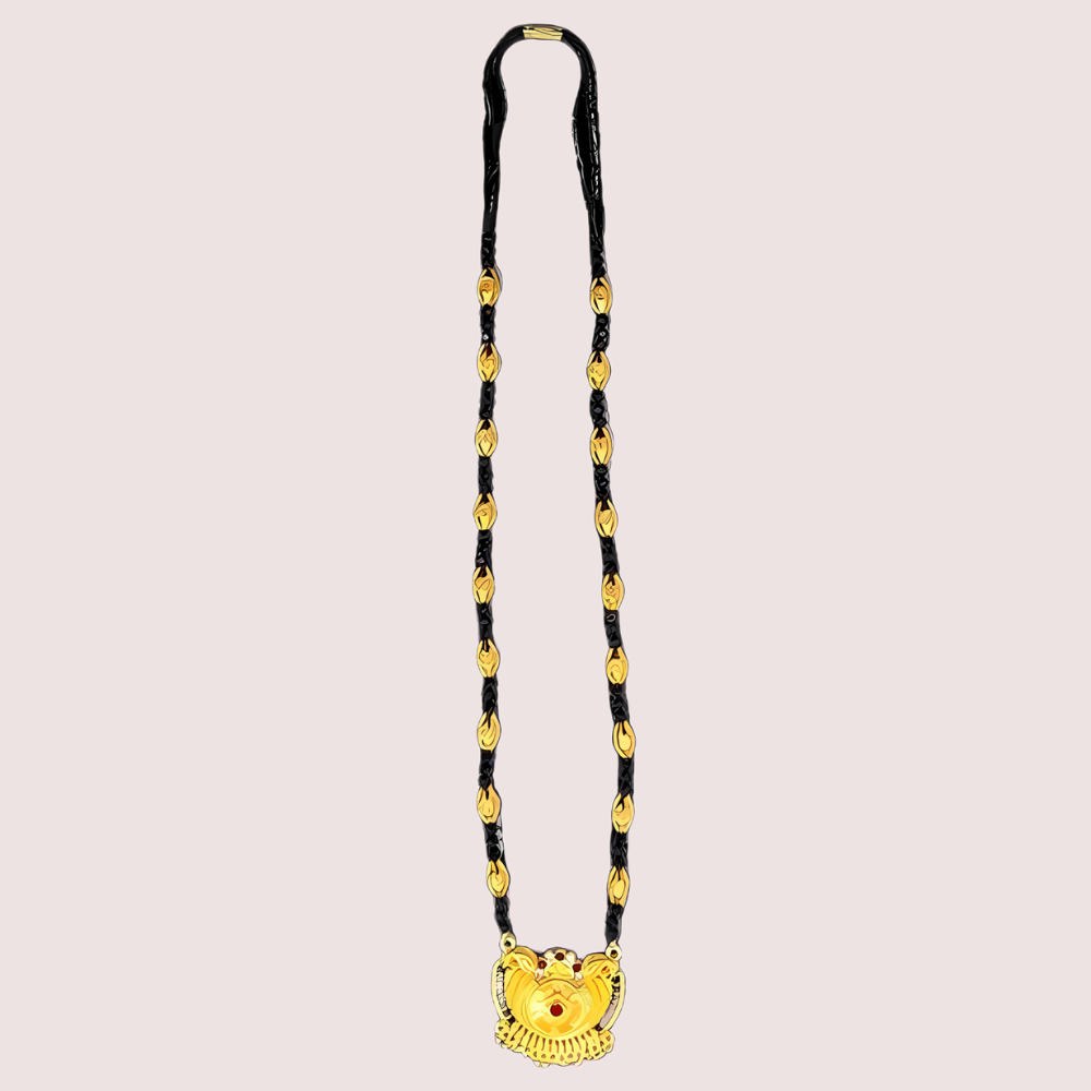 Traditional Golden Pahadi Mangalsutra for Women by LADYLUSTRA