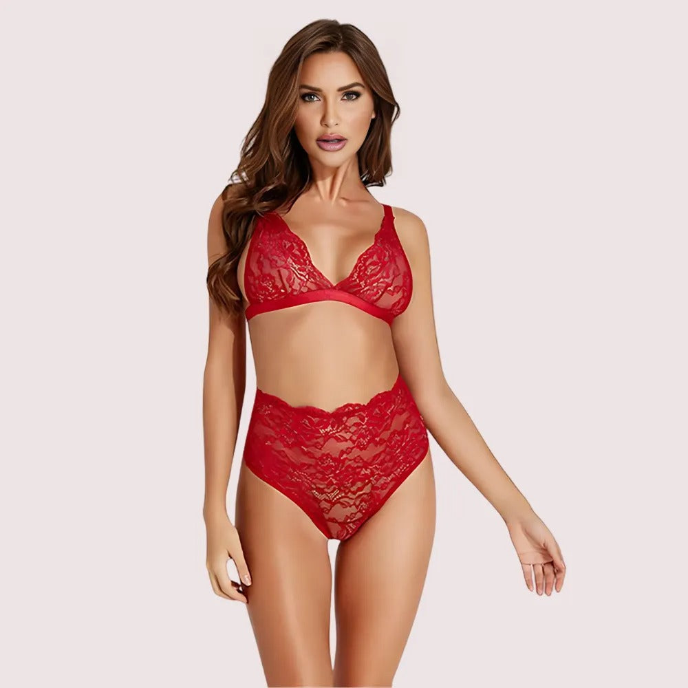 Sexy” stretch lace sexy bra set by LADYLUSTRA