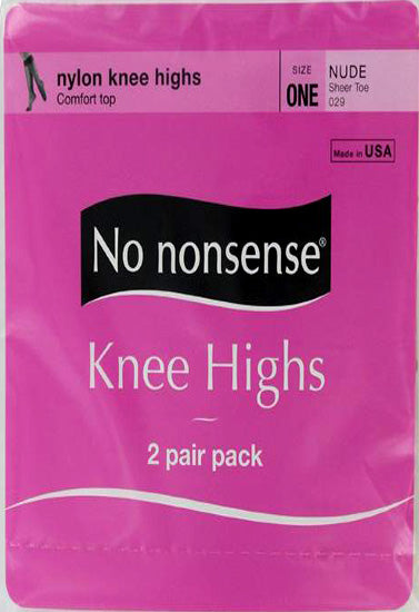 No Nonsense Knee Highs 2 Pair Pack by LADYLUSTRA